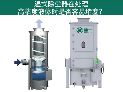 湿式除尘器在处理高粘度液体时是否容易堵塞？